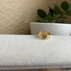18K Real Gold Ring sz8